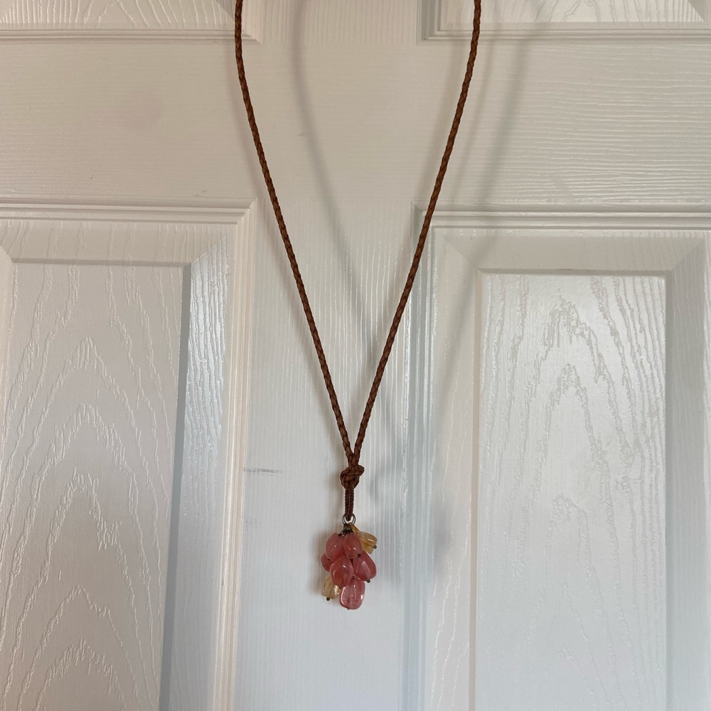 Braided Leather Necklace with Clasp